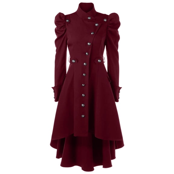 Girls Coat Autumn and Winter Vintage Steam Long Gothic Over Ladies Retro Jacket Coat