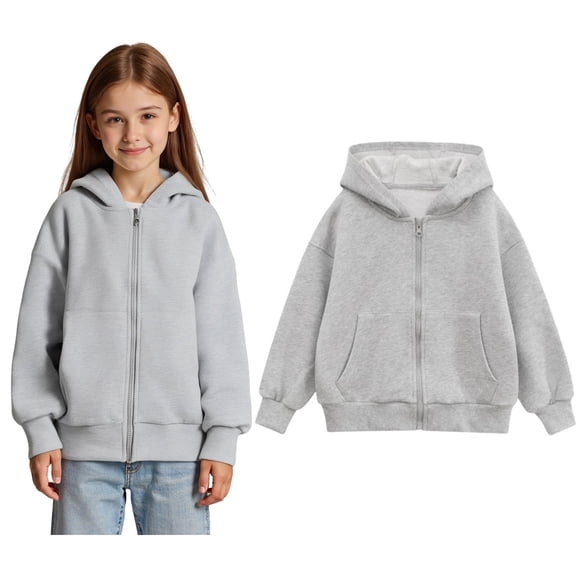 Girls Coat & Jacket Lightweight Hooded Zip Up Jacket for Teens Casual Outerwear Autumn Winter Fashion