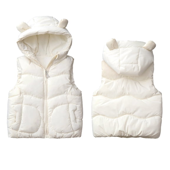 Girls Coat and Jacket - Stylish Winter Coat Vest with Hood for Kids Warm Quilted Outerwear for Toddlers and Children Suitable for Ages 1 to 4
