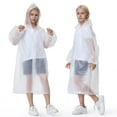 thumbnail image 1 of Girls Coat&jacket Reusable Raincoats for All Ages EVA Ponchos with Hood Rainwear for Kids and Adults 2PCS, 1 of 2
