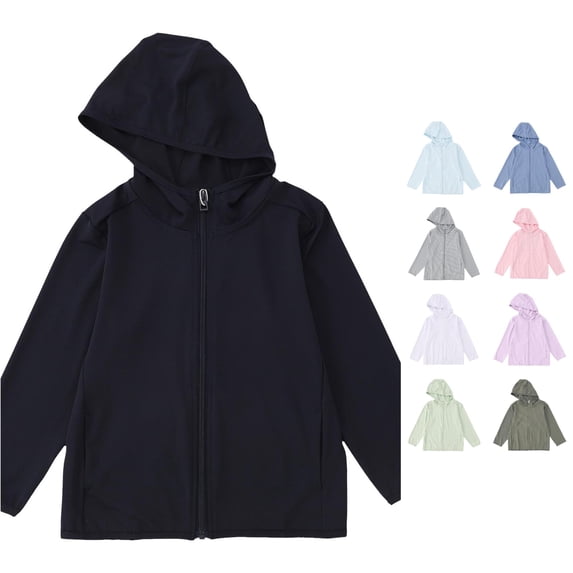 Girls Coat&jacket Title Lightweight Sun Protective Hoodie Jacket for Kids with UPF 50+ Long Sleeve Outdoor Adventure Apparel for Boys and Girls