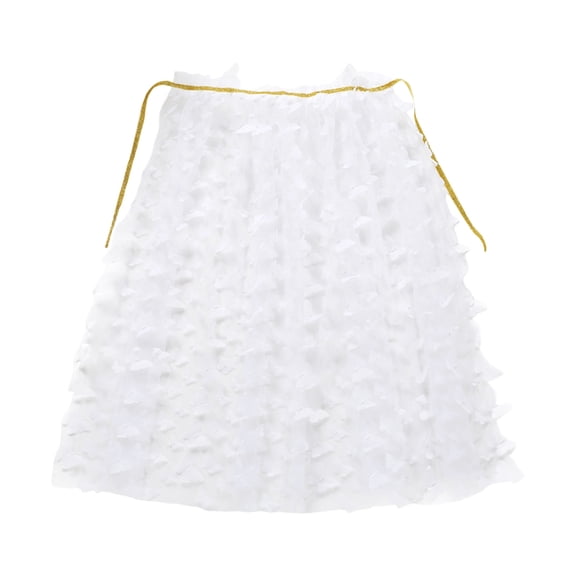 Girls Coats & Jackets Lace Up Cape Party Robe Holiday Floral Tulle Princess Cloak White Cute Fall Tops for Teen Girls ,2-10 Years
