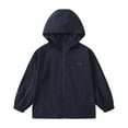 thumbnail image 1 of Girls Coats & Jackets Sun Upf50+ Lightweight Hooded Activities Casual Windbreaker Navy Teen Girl Fall Tops ,11-12 Years, 1 of 5