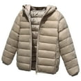 thumbnail image 1 of Girls Coats Size 10-12 Boys Jacket Kids Boy Girl Winter Hooded Puffer Jackets Coats Light Weight Padded Outerwear, 1 of 9