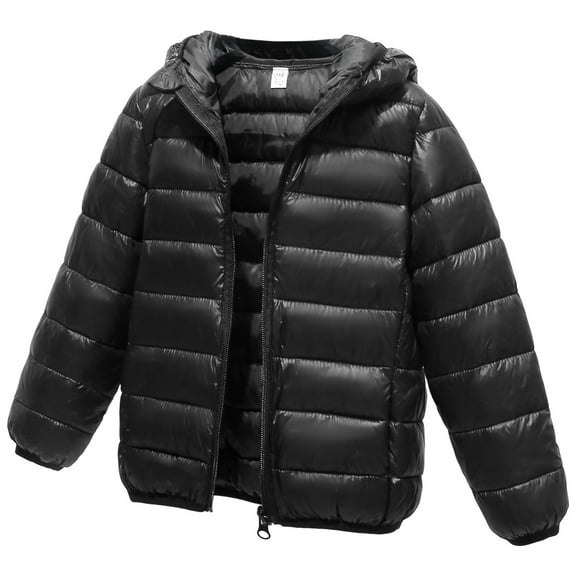Girls Coats Size 10-12 Jackets For Boys Kids Boy Girl Winter Hooded Puffer Jackets Coats Light Weight Padded Outerwear