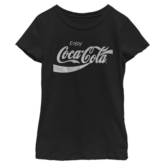 Girls Coca Cola Distressed Enjoy T Shirt