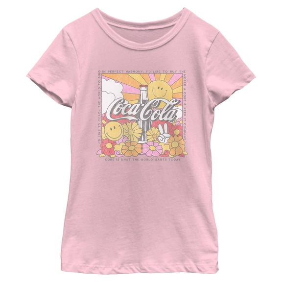 Girls Coca Cola Unity Square Lyrics Logo T Shirt