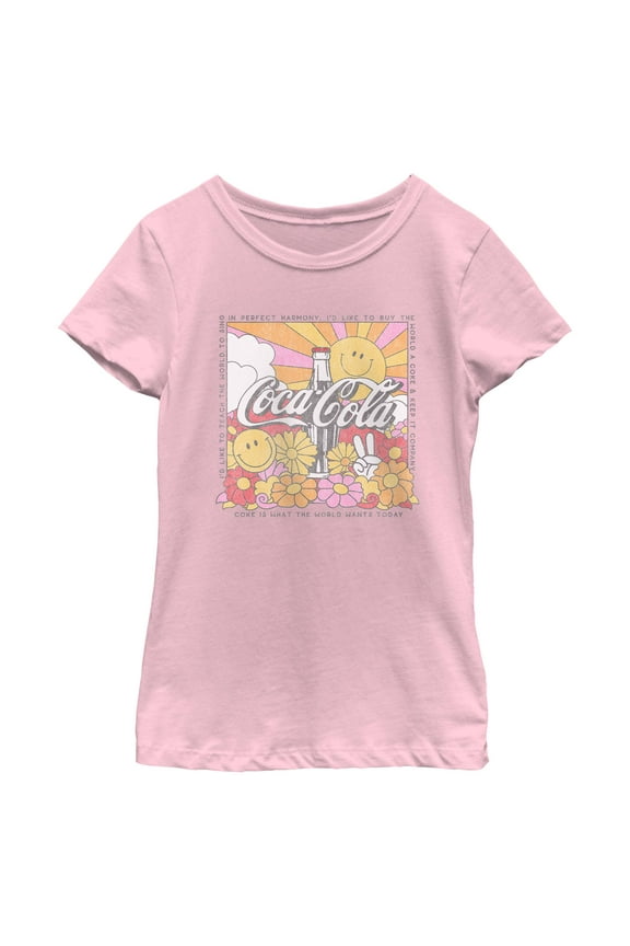 Girls Coca Cola Unity Square Lyrics Logo T Shirt