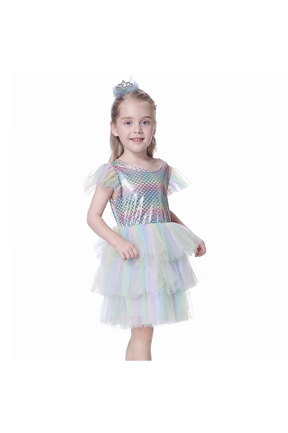 Girls' Colorful Ballet Dress Princess Dress Training Performance Dance MC2 5 Y-6 Y