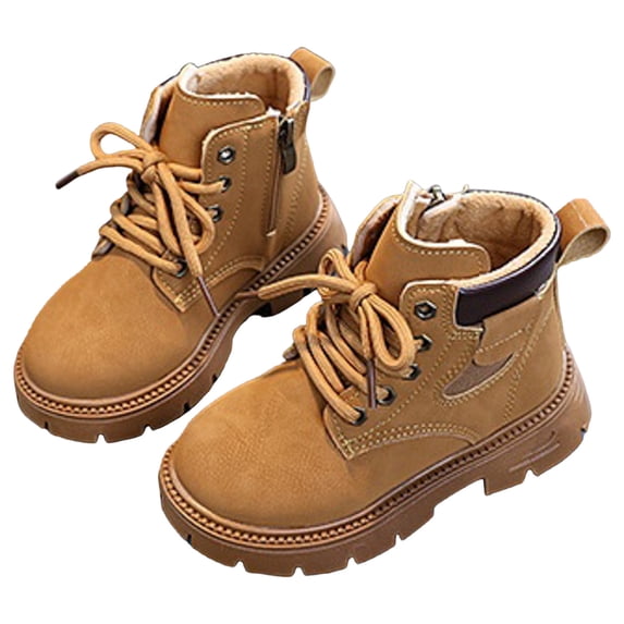 Girls Combat Boots Elegant Rhinestone Bowtie High Top Leather Ankle Booties Cute Floral Decor Winter Dress Boots 5 Toddler Brown