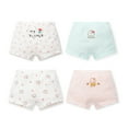 thumbnail image 1 of Girls Comfort Soft Boxer Briefs for 2-11 Years Old Cartoon Cotton Panty Briefs Seamless Girls Shorts Panties 4-Pack, 1 of 7