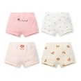 thumbnail image 1 of Girls Comfort Soft Boxer Briefs for 2-11 Years Old Cartoon Cotton Panty Briefs Seamless Girls Shorts Panties 4-Pack, 1 of 7
