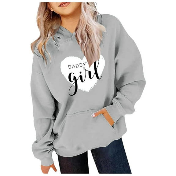 Girls Cool hoodies Toddler Sweatshirt Long Sleeve Graphic Top Hooded Drawstring Sweatshirt Sweatshirts for Girls Trendy
