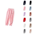 thumbnail image 1 of Girls Coral Lounge Pants Girls Pants for Everyday Casual Home Wear Cozy Flannel Loungewear Bottoms for Toddlers and Kids in Autumn Winter Season, 1 of 5