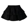 thumbnail image 1 of Girls Corduroy Mini Skirt - Fall Elastic Waist Pleated Skirts - Casual Versatile Flowy Tiered Ruffle Skirt,5-6 Years, 1 of 9