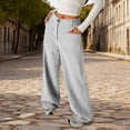 thumbnail image 1 of Girls Corduroy Wide Leg Pants Front Button Zipper Straight Fit Casual Trousers with Pockets for Youth, 1 of 6
