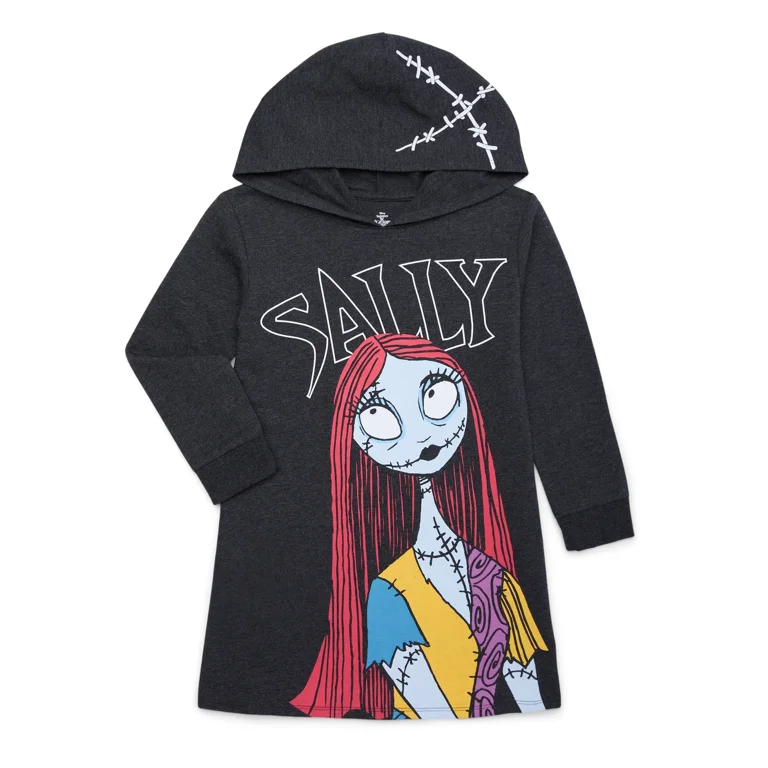 Nightmare Before Christmas Girls Hooded Long Sleeve Cosplay Dress Sizes 4 12 Walmart