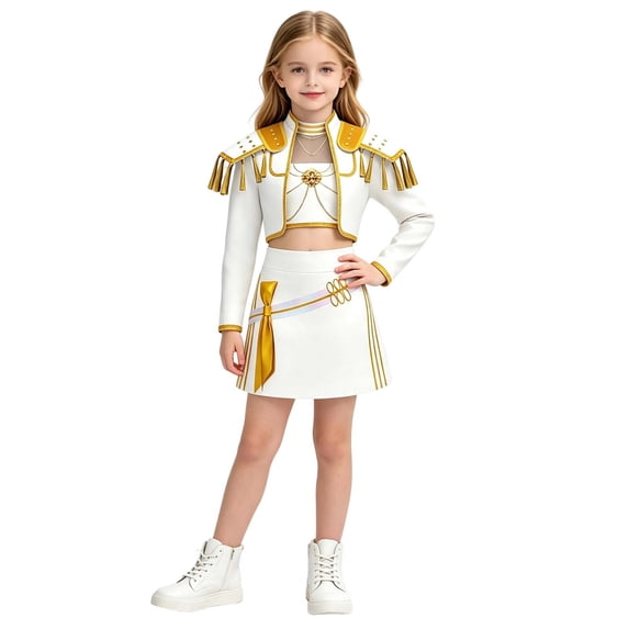 Girls Costumes Cosplays Clothes Halloween Christmas Performance Cosplays Costumes Clothings Suit Shirts Skirt Accessories Suit 4 piece set for Party Play