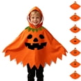 thumbnail image 1 of Girls Pumpkin Unisex Hooded Cape Girls Dress up Clothes 5-6 Years Halloween Outfit Boy, 1 of 5