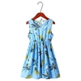 thumbnail image 1 of Girls Cotton Dress for Kids Toddler Sleeveless Casual Sundress Teen Summer Flower Printed Jumper Princess Dress for 3-12Y, 1 of 8