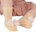 thumbnail image 1 of Girls Cotton Knee Socks with Not Slip Bottom & Lovely Lace Bowknot Learn to Walk Socks Not Skid Socks for Ages 1 to 5, 1 of 9