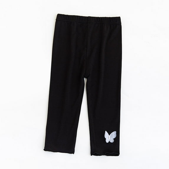 Girls' Cotton Lace Leggings for Summer Comfortable Breathable Casual Pants for Daily Wear and Play
