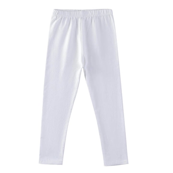Girls Cotton Leggings Pants Full Length Basic Leggings Stretchy Legging Footless Tight Pants