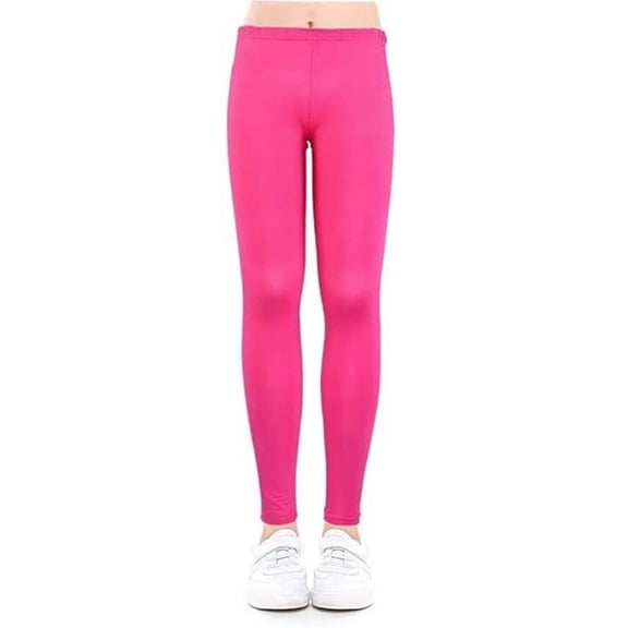 Girls Cotton Leggings Pants Full Length Basic Leggings Stretchy Legging Footless Tight Pants