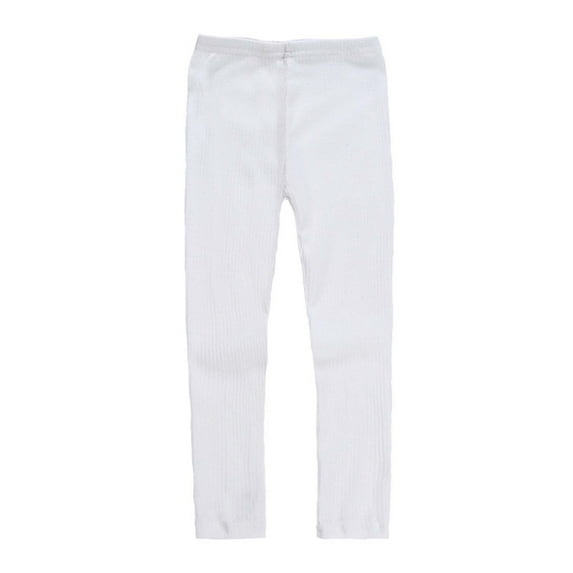 Girls Cotton Leggings Toddler Girl Pants Casual Yoga Pants for Girls High Waisted Stretch Leggings Kids White 3 Years
