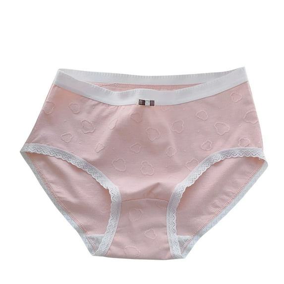 Girls Cotton Panties Tag-Free Comfortable Briefs Mid Waist Triangle Panty Seamless Breathable Underpants for 9-16 Years