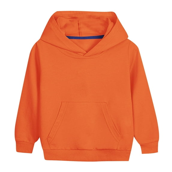 Girls Cotton Pink Hoodie Top for Boys 2-12 Years Sportswear Kids Cotton Solid Color Long Sleeved Casual Sports Hooded Sweatshirt Kids Hoodies Toddler Cotton Pollover Tops