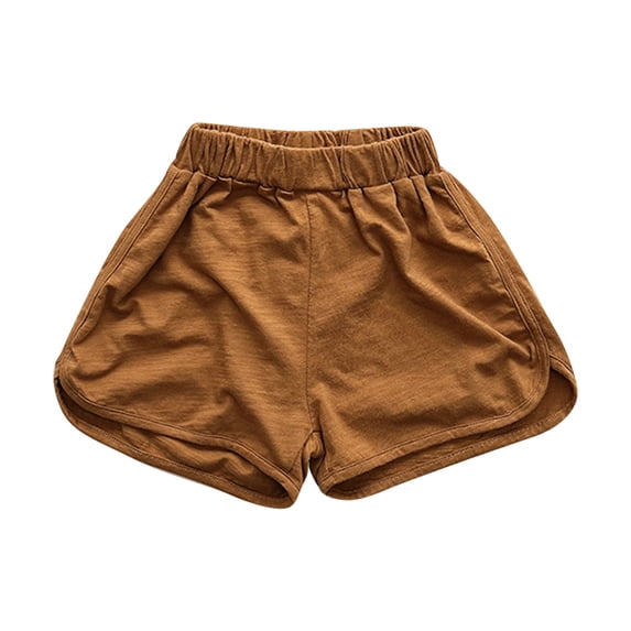 Girls Cotton Shorts New Toddler Infant Baby Beach Shorts Loose Casual Elastic Waist Shorts Children Summer Cotton Casual Sports Shorts Yellow 4-5 Years