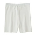 thumbnail image 1 of Girls Cotton Slip Shorts for Under Dresses Seamless Stretch Safety Leggings Elastic Waist Boy Shorts Skinny Underwear, White, 7-8 Years, 1 of 7