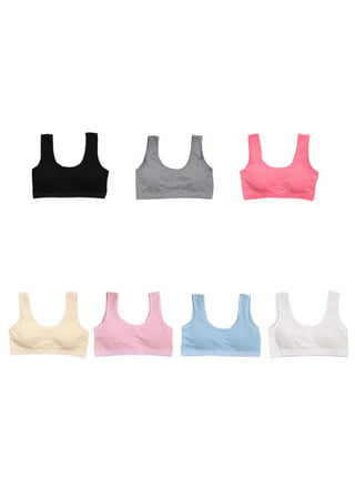 Girls Padded Training Bra Pack ¨C 4PCS Camisole Cotton Bras for Girls -  Seamless Bra with Removable Padding Underwear