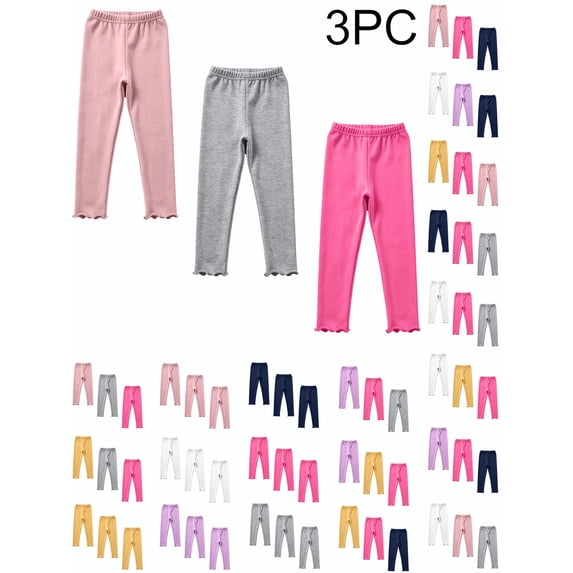 Girls' Cotton Stretch Leggings Comfortable Leggings For Girls Dance Pants Great Softness And Breathability Pants