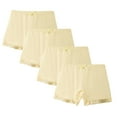 thumbnail image 1 of Girls Cotton Underwear 4 Pack Size 2-14 Lace Splice Boxer Briefs Toddlers Teens Kids Solid Multipack Breathable High Waisted Panties, 1 of 2