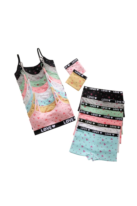 Girls Cotton Underwear Soft Shorts Kids Boxer Briefs Panties, Teen Girls’ Seamless Underwear Set For 9-12 Years