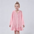 thumbnail image 1 of Girls Cover Up Zip Up Hoodie Long Sleeve Swimsuit for Girls Beach Cover Ups 5-6 Years Bathing Suit Girl, 1 of 6
