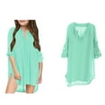 thumbnail image 1 of Girls Cover Ups for Swimwear V-Neck Long Sleeve Chiffon Shirt Cute Tee Shirt Teen Girl 4T, 1 of 9