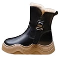thumbnail image 1 of Girls Cowgirl Boots with Side Zipper for Toddler Little Kid Big Kid Comfortable Leather, Black, 1 of 8