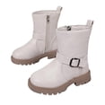 thumbnail image 1 of Girls Cowgirl Boots with Side Zipper for Toddler Little Kid Big Kid Comfortable for Adventures, White, 1 of 7