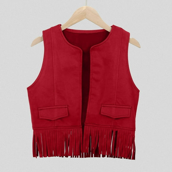Girls Cowgirl Outfit Cowgirl Vest for Women Vest Tops for Women Halloween Clothes Cowboy Vest for Boys 4T