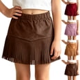 thumbnail image 1 of Girls Cowgirl Skirt High Waist Western Tassel Skirt Cowgirl Halloween Kids Size 5-14 Years, 1 of 9