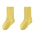 thumbnail image 1 of Girls Crew Socks Children Socks Are Versatile for Boys and with a Mid Length Solid Color Sock Quarter Socks Girls Yellow M, 1 of 2