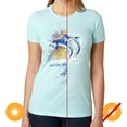 thumbnail image 1 of Girls Crew Tee - Watercolor Dolphins - Ice Blue by DelSol for Women - 1 Pc T-Shirt (YM), 1 of 3