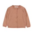 thumbnail image 1 of Girls Crewneck Cardigan Long Sleeve Children Button Cotton Sweater Uniform Sweaters for Little Girls Light Brown 6, 1 of 7