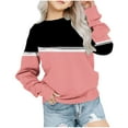thumbnail image 1 of Girls Crewneck Oversized Sweatshirt Kids Fashion Long Sleeve Pullover Tops 1-12 Years, 1 of 5