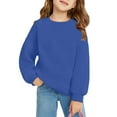 thumbnail image 1 of Girls Crewneck Pullover Sweatshirt Long Sleeve Cotton Casual Top for Kids Youth Comfortable Fit Everyday Wear, 1 of 3