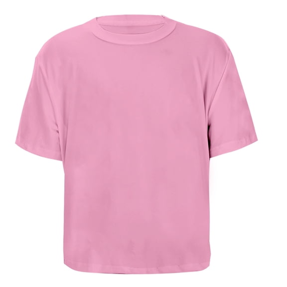 Girls Crewneck Short Shirt Short Sleeve Kids Summer Tops Casual Tees For School Everyday Wear Comfortable Stretch Elastic Waist,Size:11-12 Years