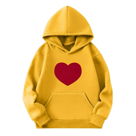 Girls Crop Sweatshirts Pullover Cute Printed Long Sleeves Hoodies with Pocket Casual Crew Neck Fall Winter Pullover Tops Clothes Comfy Jumper School Warm Girl Sweatshirts